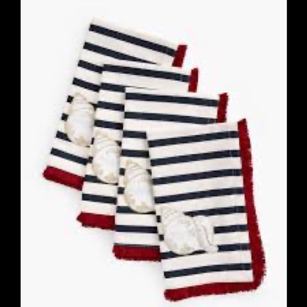 NWT Talbots (8)napkins shells nautical themed
